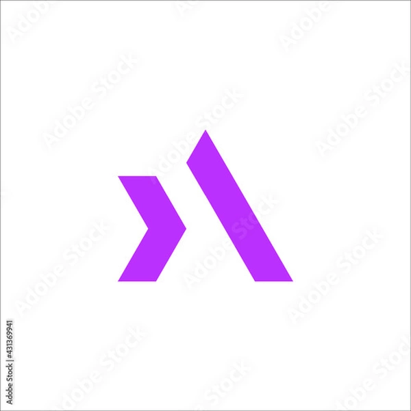 Obraz letter A arrow logo design vector