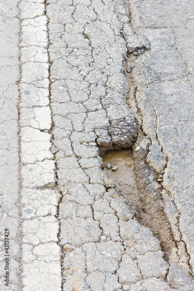 Obraz Broken asphalt