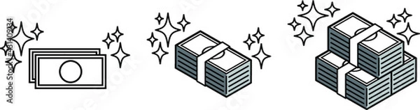 Obraz 紙幣　大金　札束