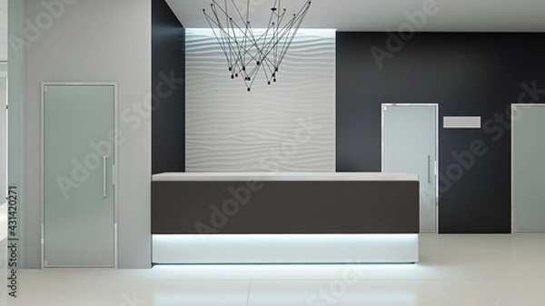 Fototapeta Modern office interior  3D rendering