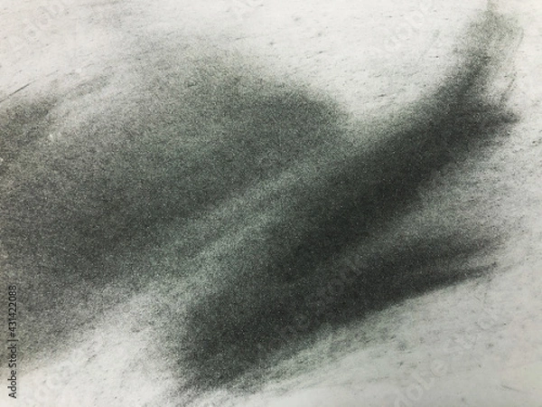 Obraz A black background image painted on white paper.