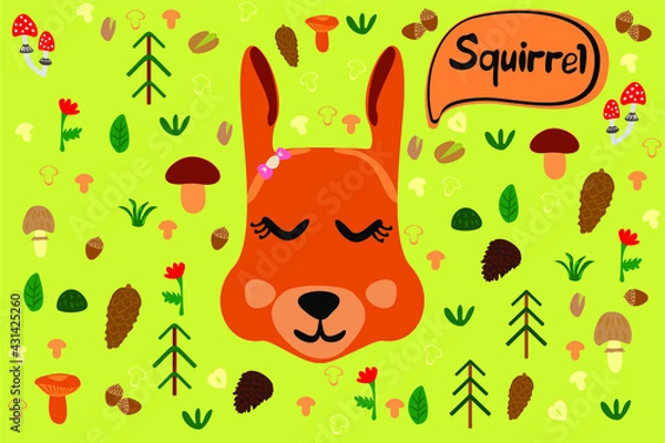 Fototapeta doodles are cute squirrel animals