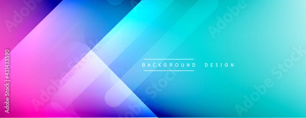 Obraz Dynamic lines abstract background. 3D shadow effects and fluid gradients. Modern overlapping forms