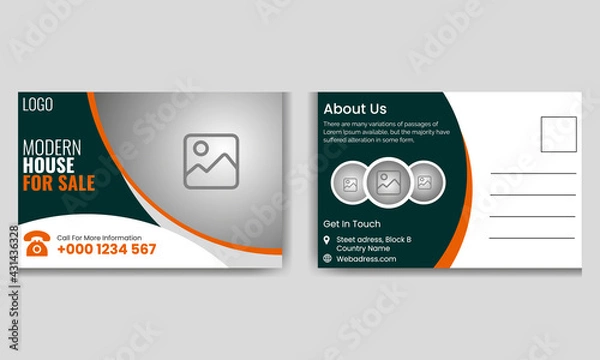 Obraz Modern Creative Real estate post card .