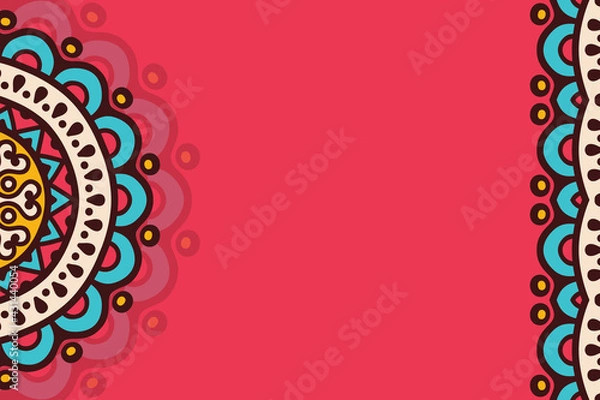 Fototapeta Vector ornamental background with mandala