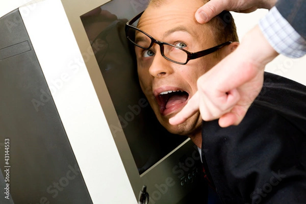 Obraz Businessman being mobbed