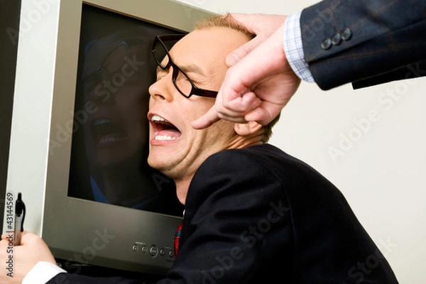 Obraz Businessman being mobbed