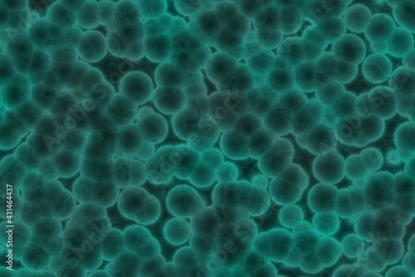 Fototapeta design nice light blue many organic viruses digital art background texture illustration