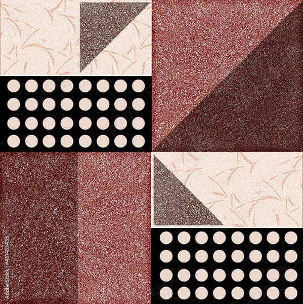 Fototapeta Geometric pattern with circles, and texture. Modern background