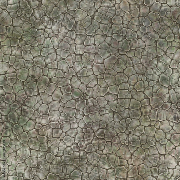 Fototapeta Cartoon seamless texture of color fantasy cobble stone ground pavement