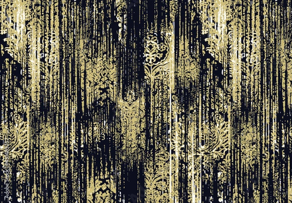 Fototapeta Rustic ethnic boho seamless pattern vector pattern design in vector 