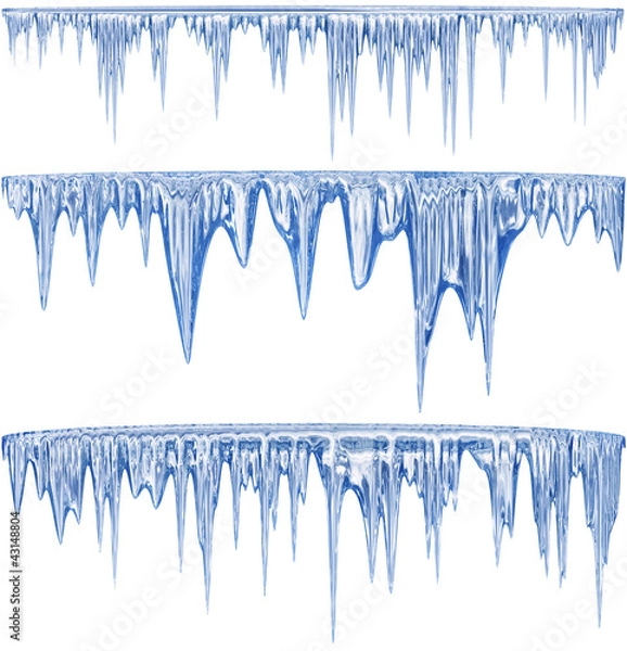 Fototapeta Blue cold icicles