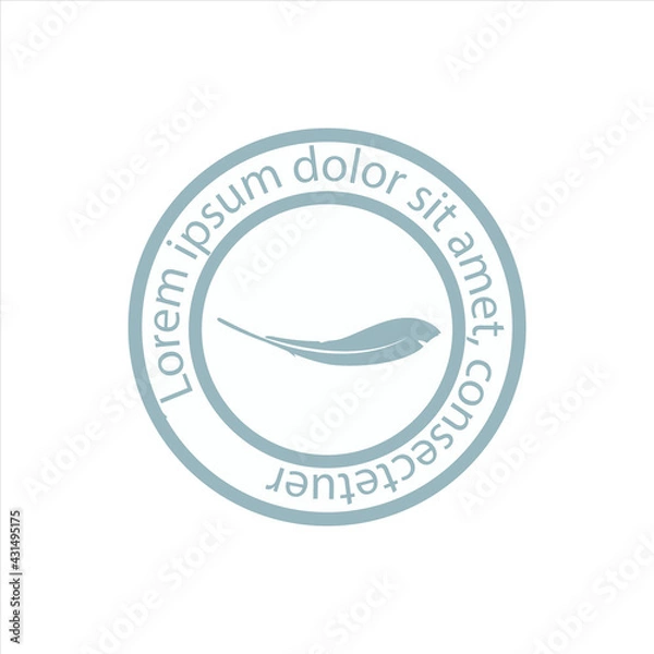 Fototapeta Fabric feature icon feather filler isolated on white background.