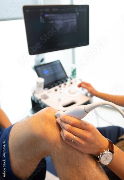 Obraz echographie du genoux
