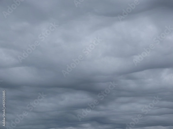 Fototapeta Dramatically sky before the snow with clouds 