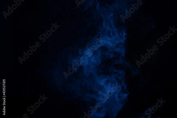 Obraz Blue and pink steam on a black background.