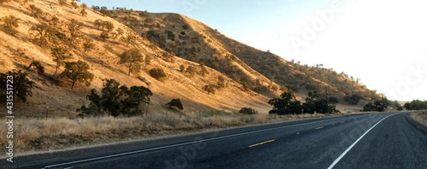 Obraz Road passing through hills of the central coast.