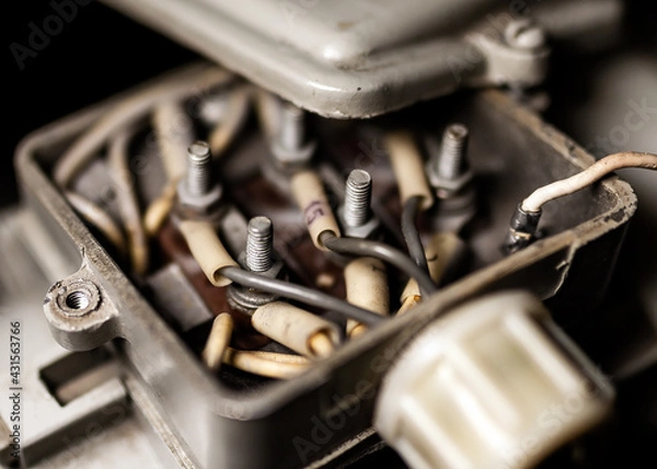 Obraz Old Induction motor. Asynchronous motor