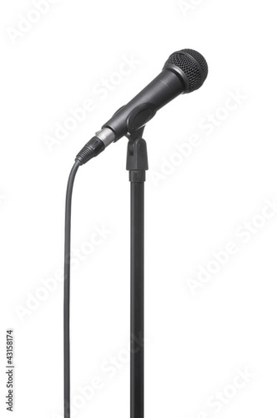 Obraz Mikrofon na białym tle