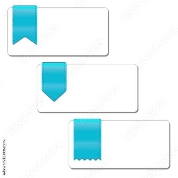 Fototapeta blue labels