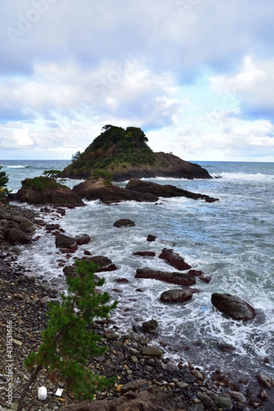 Fototapeta 兵庫県香住　地蔵浜展望台から見た景色