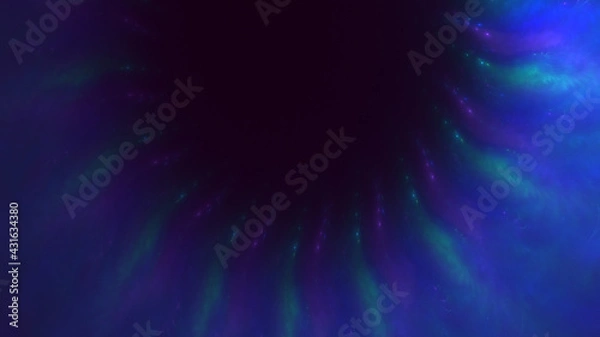 Fototapeta 3D rendering abstract multicolor fractal light background