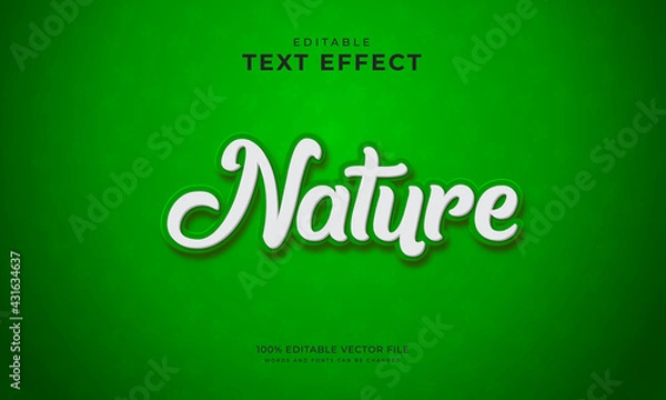 Fototapeta Nature 3d editable text style effect
