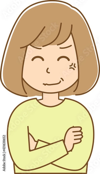 Obraz 怒りを隠しきれない女性のイラスト