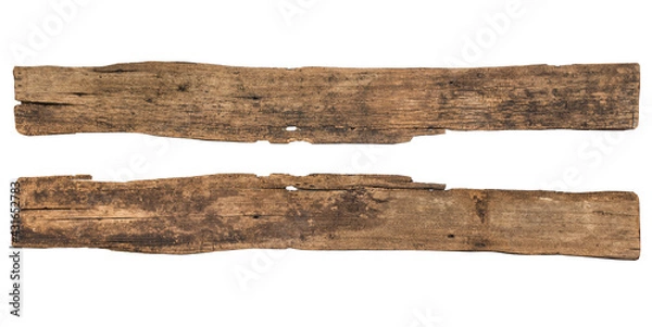 Obraz old wooden sign board background. plank wood isolated for design art work or add text message.