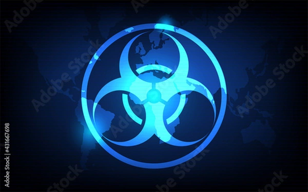 Fototapeta Biological weapons background, Biological weapons concept, futuristic digital innovation background vector illustration