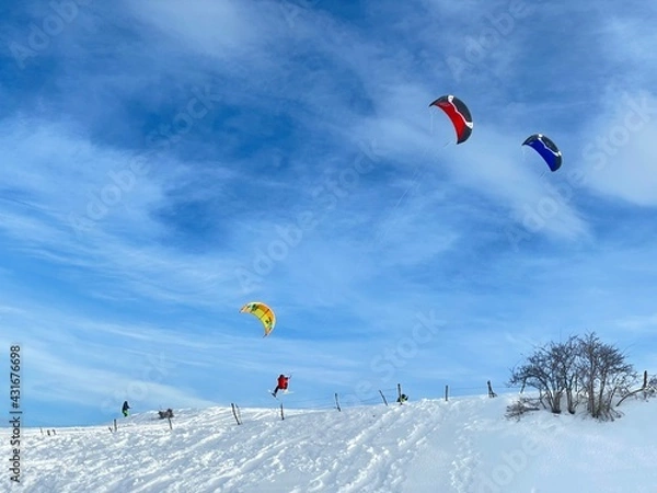 Fototapeta snowkite