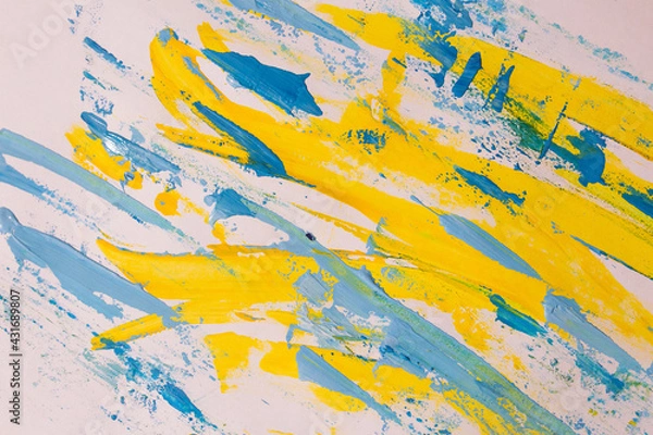 Obraz oil paint brush strokes on paper. multicoloure