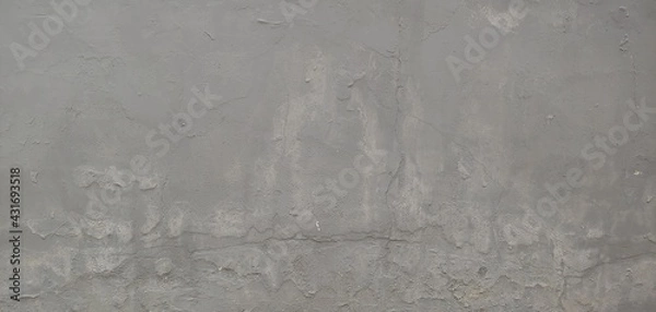 Obraz gray painted wall with brush stains