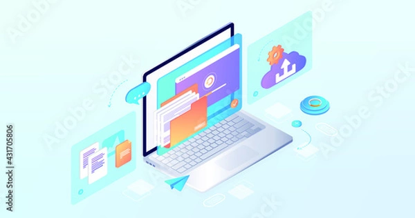 Obraz Company process development structure. Business organization. Digital communication. Data set, process,classification,database,data analytic and evaluation.The working process. Digital communication.