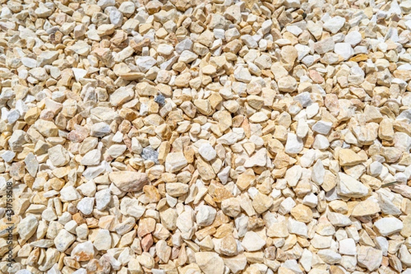 Fototapeta 黄色い砂利_背景素材_砕石