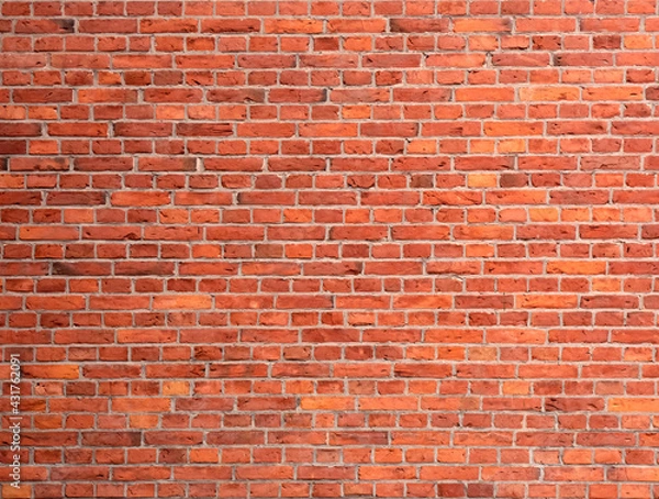 Fototapeta Texture of old red brick wall, background for your design