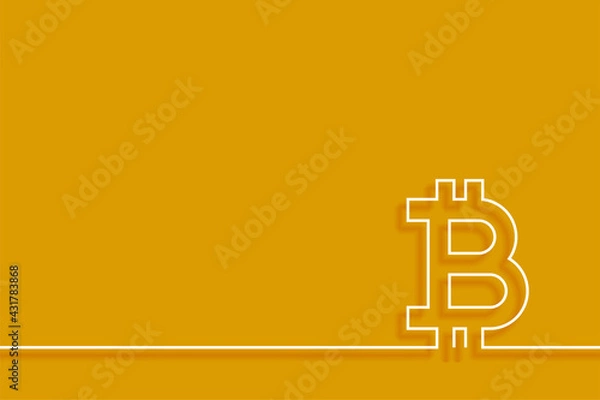 Obraz Minimalist Style Bitcoin Technology Background