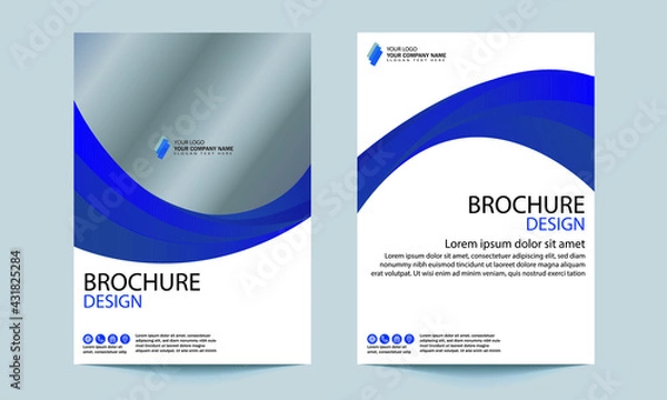 Obraz Brochure leaflet, the presentation cover, magazine advertising. cover with an abstract background. vector template layout of A4 format