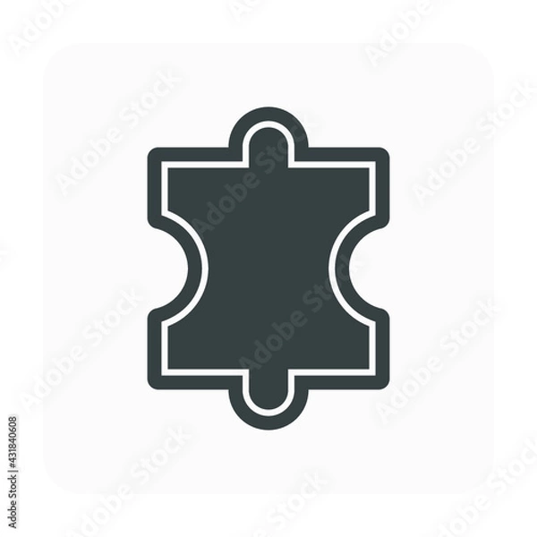 Fototapeta Concrete paver block pavement floor or brick vector icon. For landscape, outdoor and garden by construction paving on ground to create pattern. That sidewalk, road, patio, path, street or driveway.