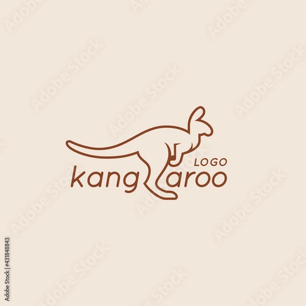 Fototapeta Kangaroo logo