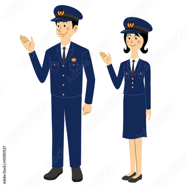 Fototapeta 紹介する警察官