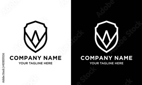 Obraz Modern Shield logo design template