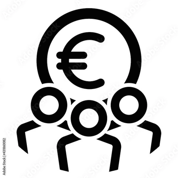 Fototapeta Picto aide sociale prime euro