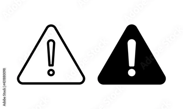 Fototapeta Attention line icon, hazard icon sign symbol 