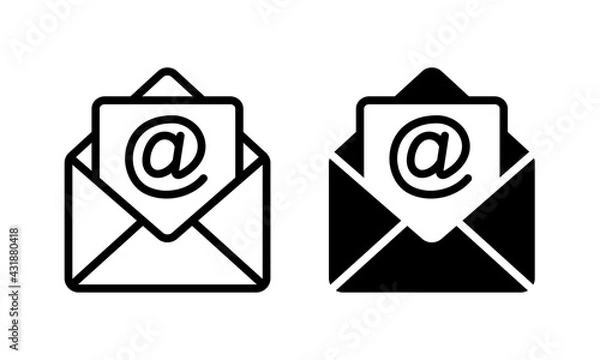 Fototapeta Mail line icon. E-mail symbol vector