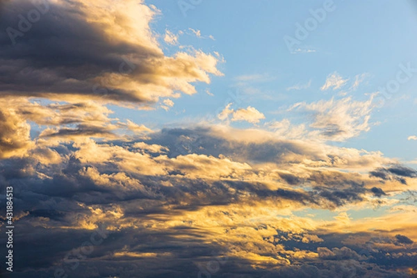 Obraz 夕焼け空　雲