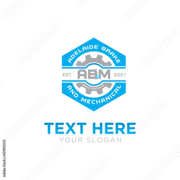 Fototapeta ABM logo initial monogram