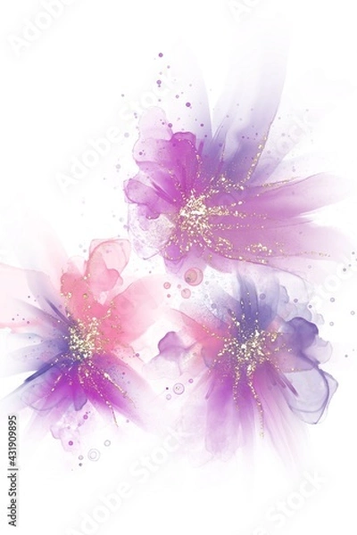 Fototapeta abstract fluid art painting background alcohol ink technique