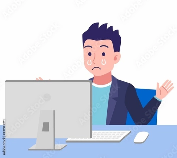 Obraz ジャケットを着た若い男性