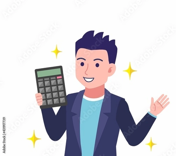 Obraz ジャケットを着た若い男性